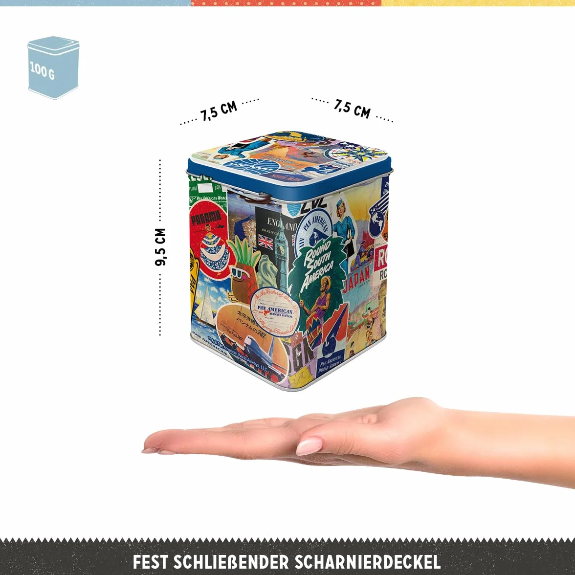 Nostalgic-Art Pan Am puszka na herbatę retro 100 g kolaż podróżny