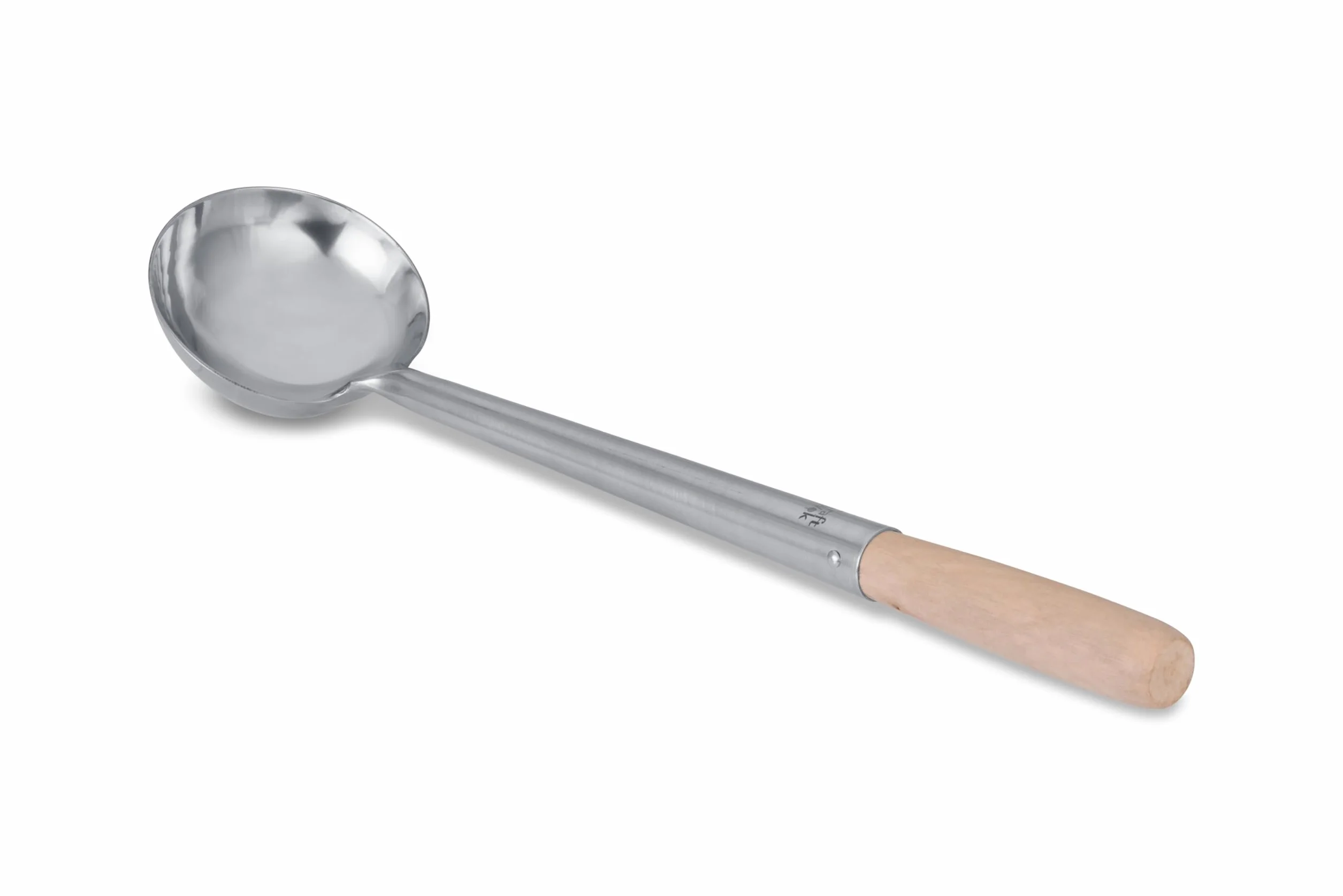 Craft Wok Mała chochla wok tradycyjny hak woka ze stali nierdzewnej z ergonomicznym drewnianym uchwytem