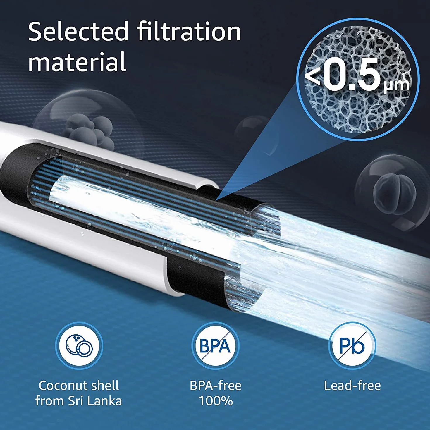 Waterdrop 644845 Filtr do Wody do Lodówki Kompatybilny z Bosch Ultra Clarity Siemens Neff Miele