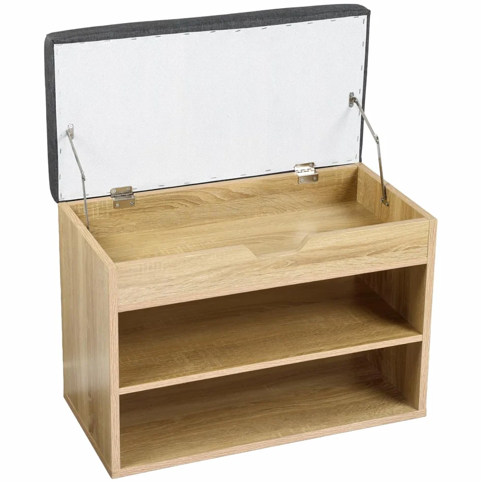 Kesper Szafka na buty z poduszką do siedzenia 60x45x30 cm brązowa płyta pilśniowa