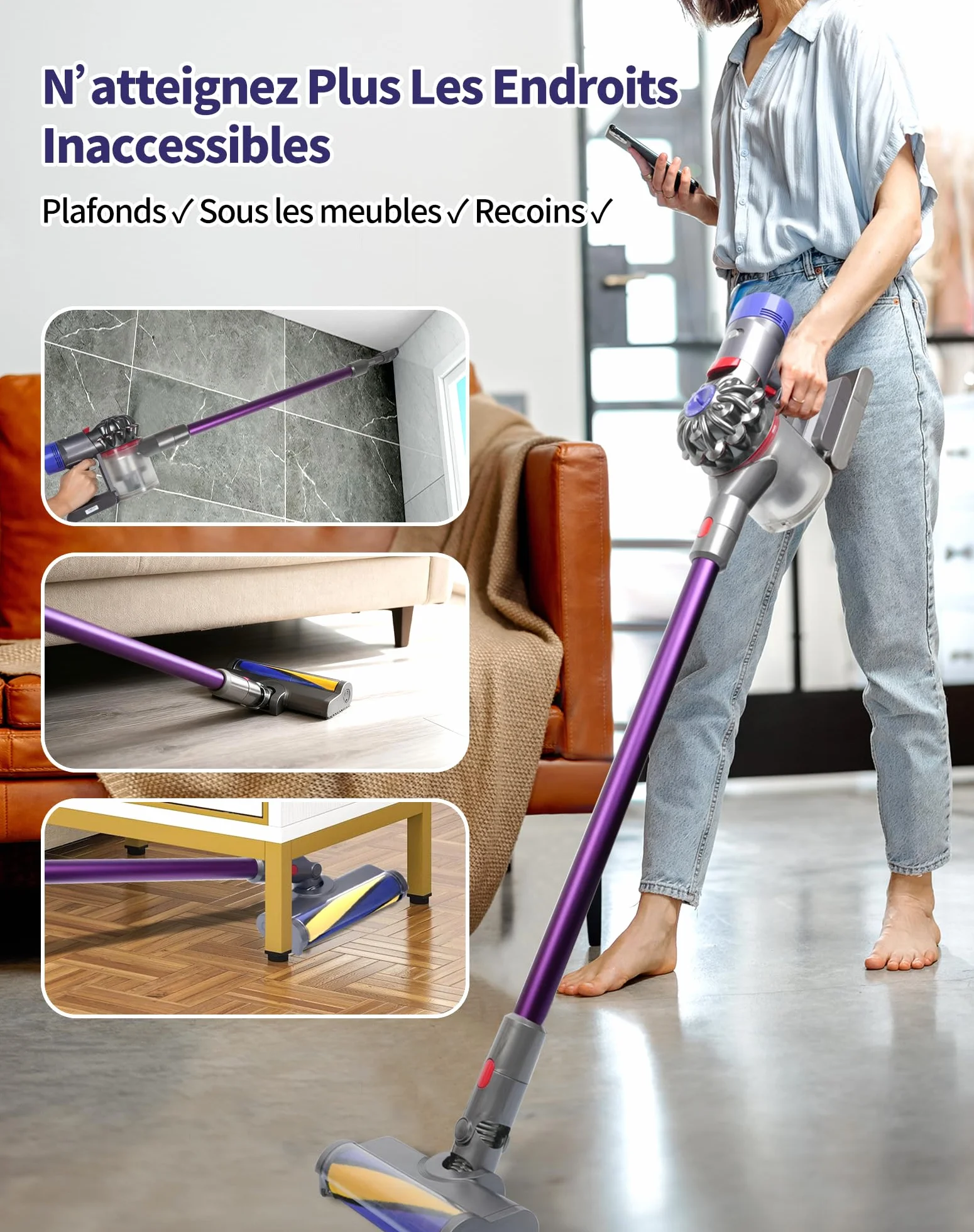 Rura przedłużająca LAOYE do Dyson V11 V15 V10 V8 V7 72 cm
