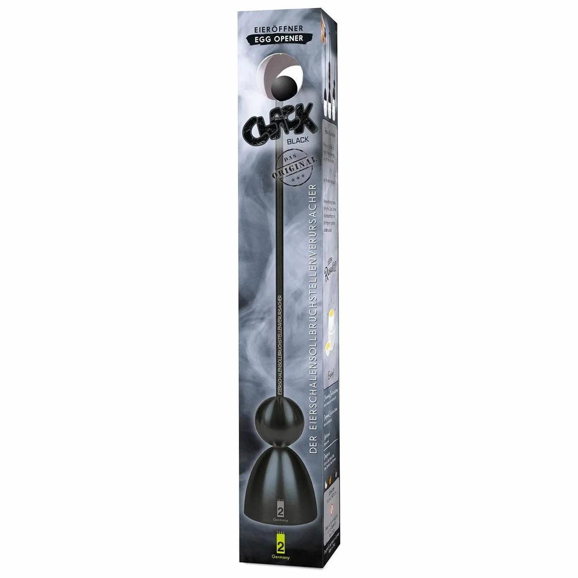 Clack otwieracz do jajek Black Edition, matowy czarny, silikonowa kulka