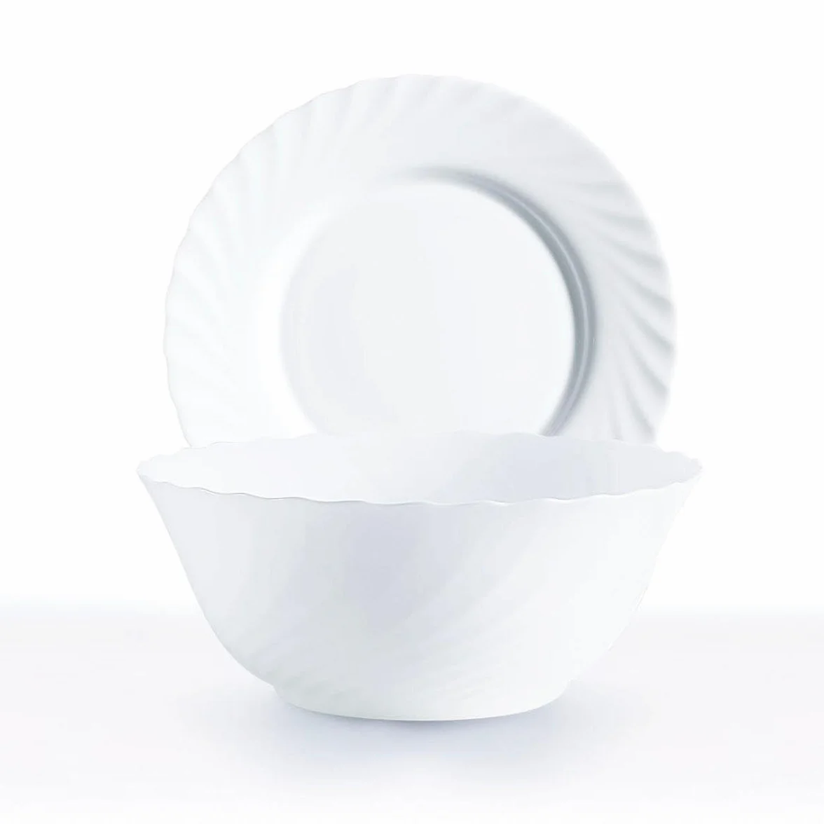 Porcelanowy zestaw obiadowy 19 sztuk Luminarc kuchnia zastawa stołowa serwis talerz ceramiczny
