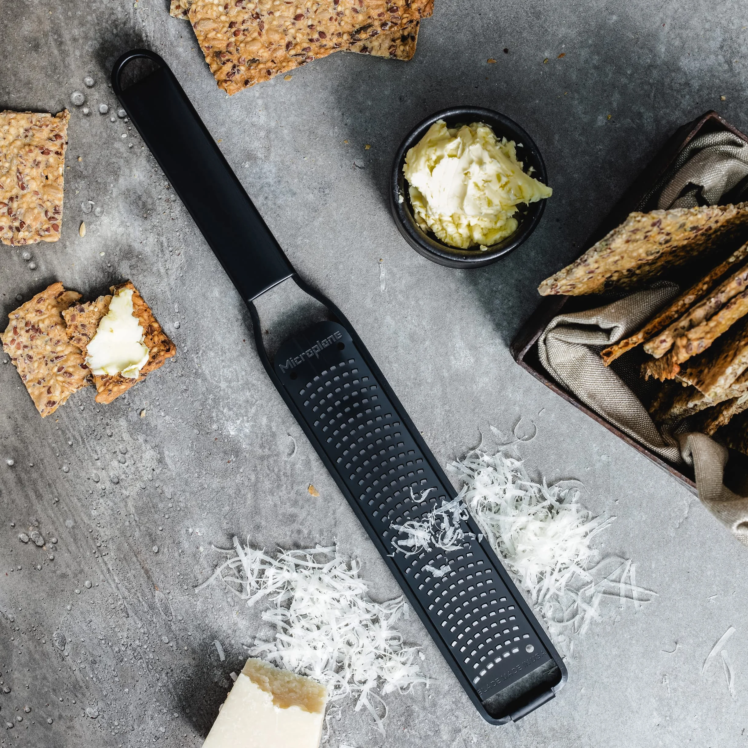 Microplane Zester Tarka kuchenna do cytrusów ze stali nierdzewnej Made in USA Black Sheep