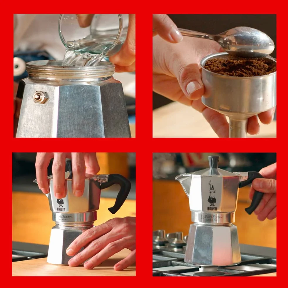 Bialetti Moka Express Klasyczna Kawiarka 6 Filiżanek 270 Ml Aluminiowa Srebrna