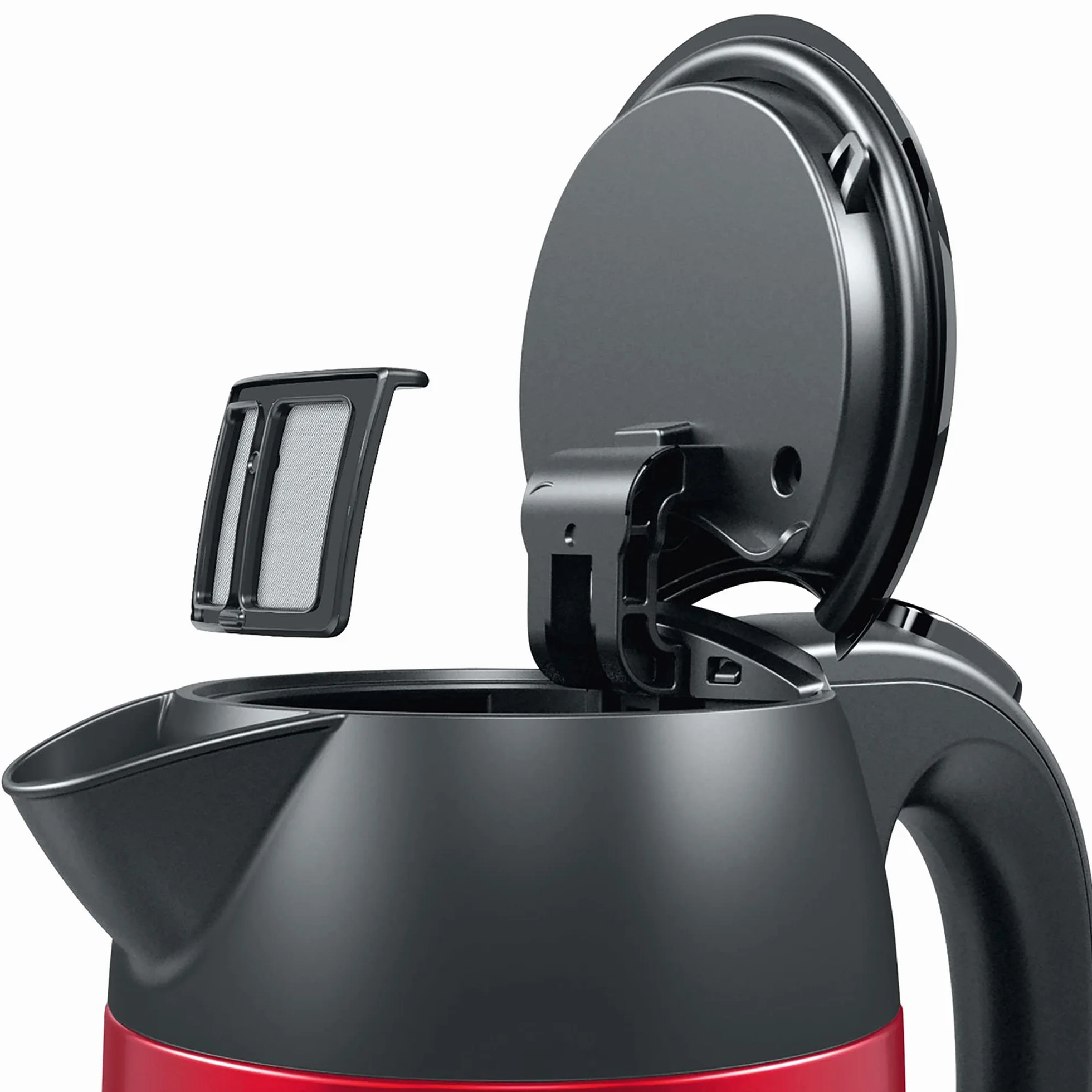 Bosch Hausgeräte TWK3P424 DesignLine Czajnik Elektryczny, 2400 W, 1,7 L, Czerwony/Szary