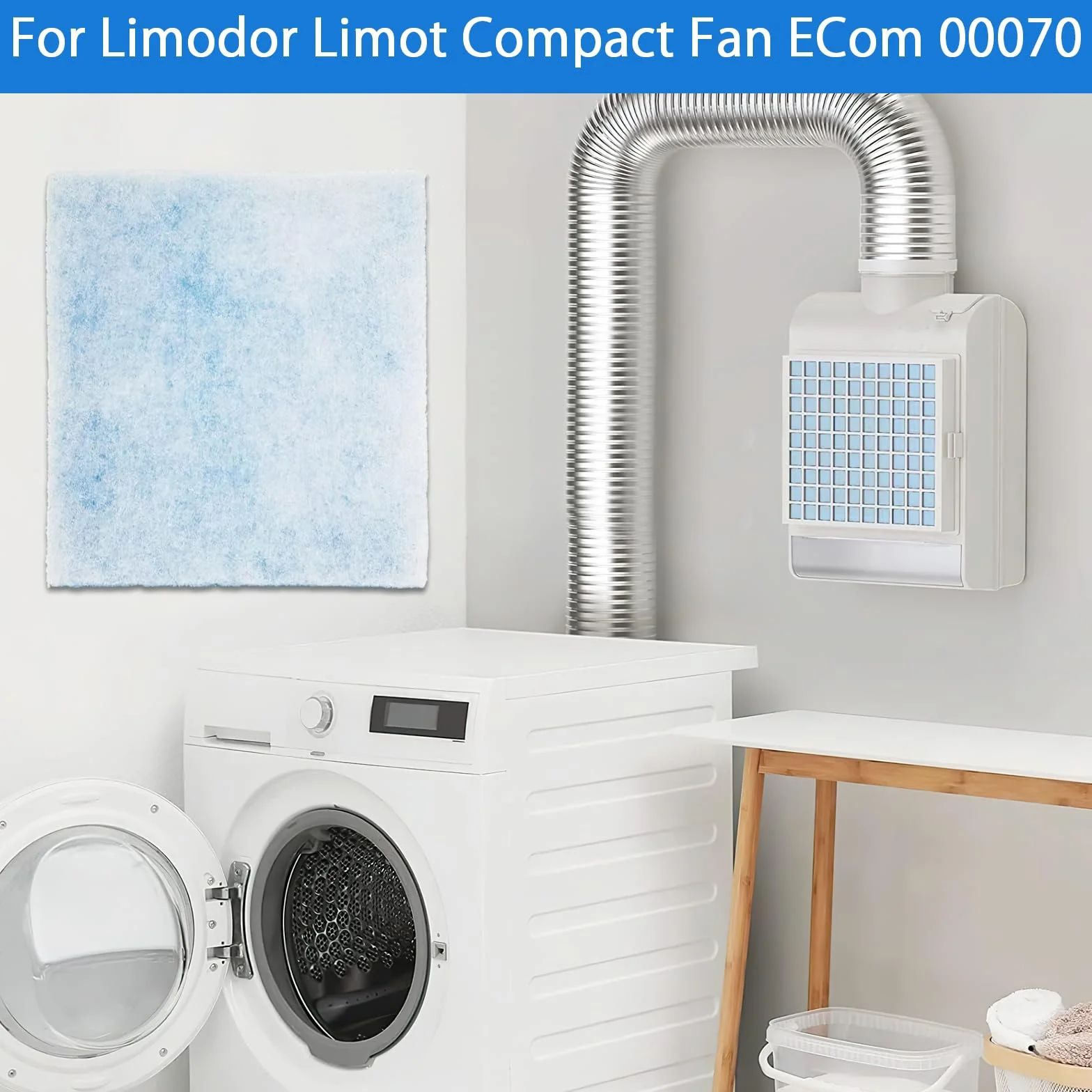 6 sztuk filtrów zamiennych do Limodor Limot Compact Fan Ecom 00070, filtr do pyłu, filtr powietrza, mata filtracyjna, włóknina filtracyjna do filtrów Limodor systemu wentylacyjnego
