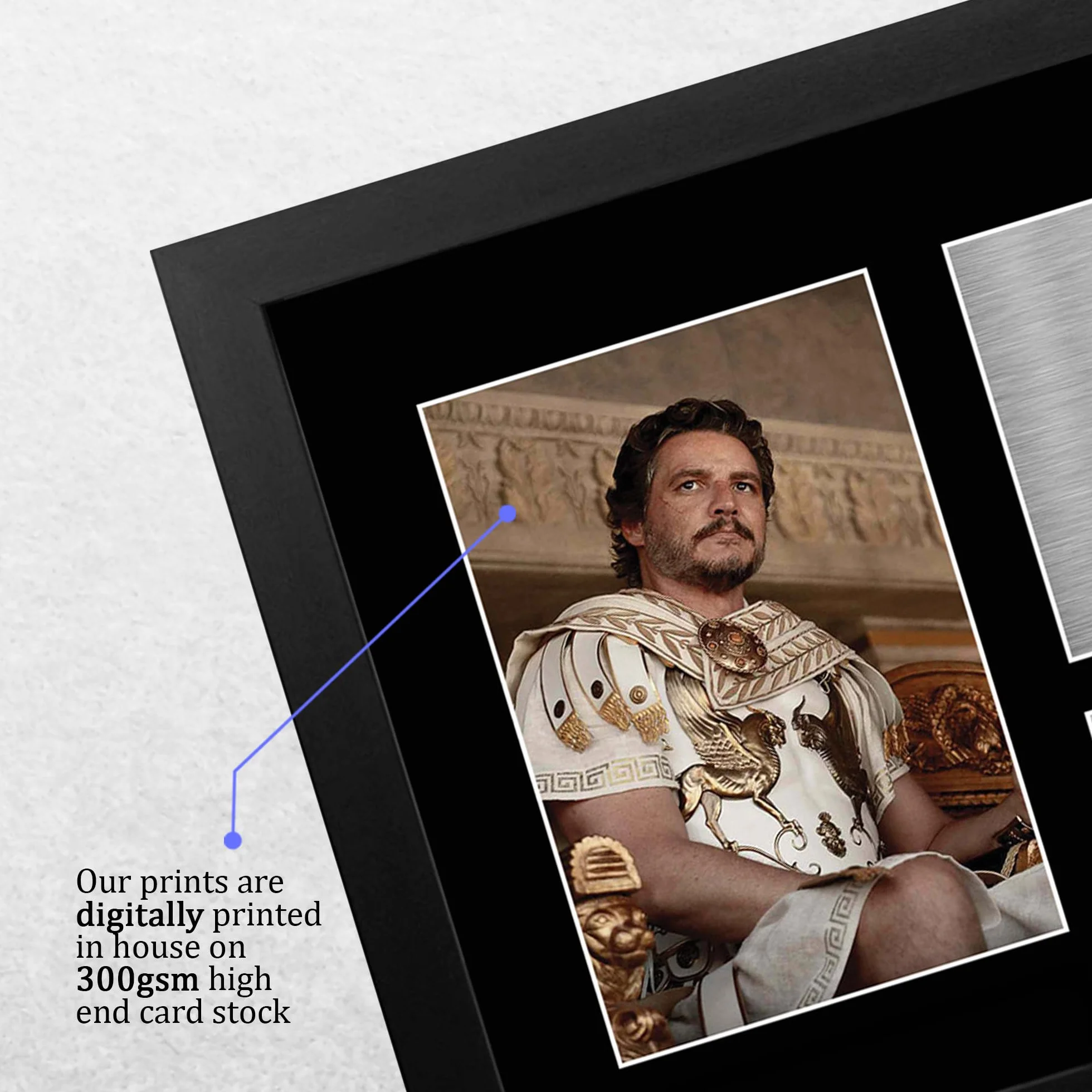 Pedro Pascal Gladiator 2 Podpisane Zdjęcie Z Autografem A4 Oprawione