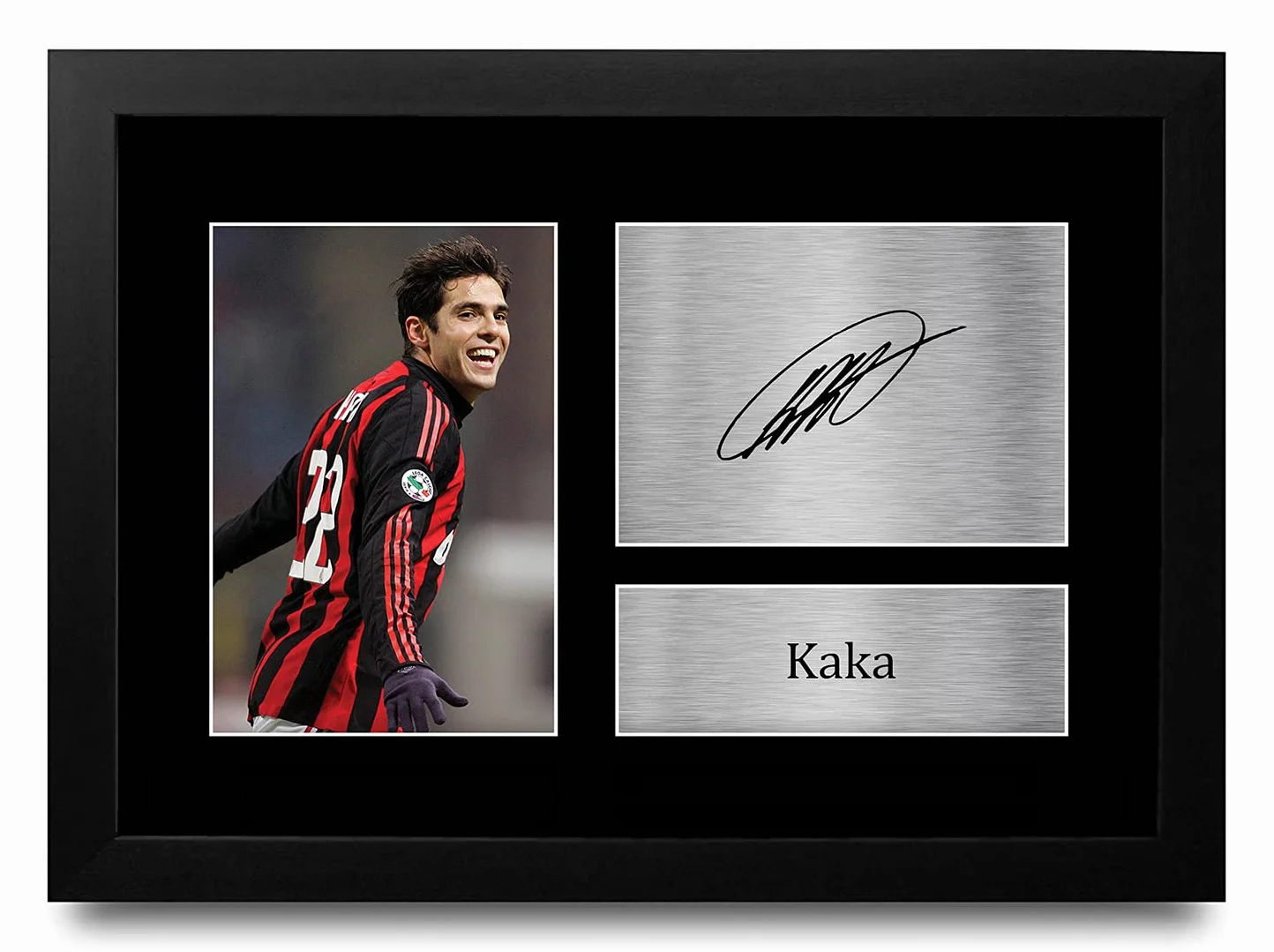 HWC Trading FR A4 Kaka A C Milan Prezenty Drukowane Podpisane Zdjęcie Z Autografem Dla Fanów Piłki Nożnej I Kibiców - A4 Framed