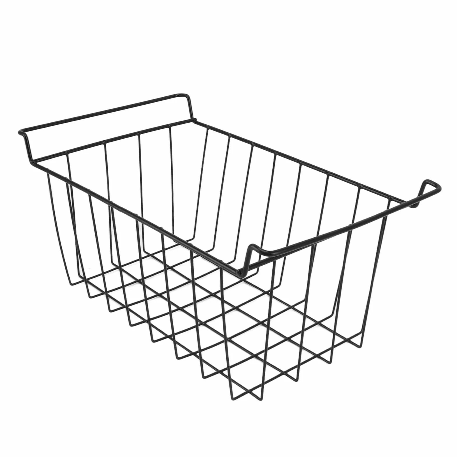 Kosze do Zamrażarki Skrzyniowej z Drutu Metalowego Powlekanego PE, Czarny, 42,5 cm, 2 szt.