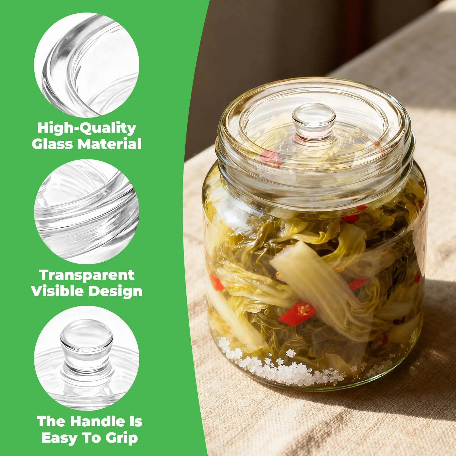 4 sztuki wag fermentacyjnych, szklanych wag do fermentacji (Ø 7 cm), waga fermentacyjna, akcesoria do fermentacji, nadaje się do fermentacji ogórków kwaszonek, kapusty kiszonej itp.