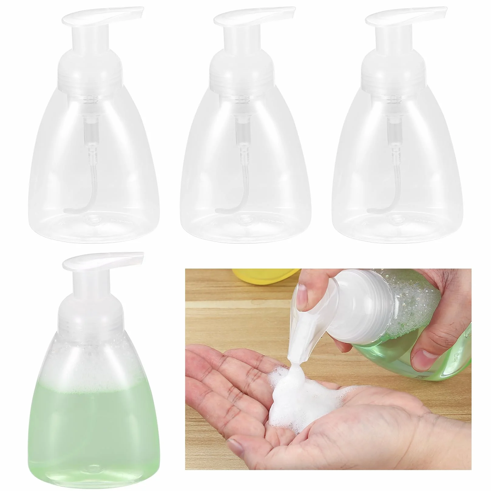 Puste butelki z pompką do pianki 350 ml 4 szt.