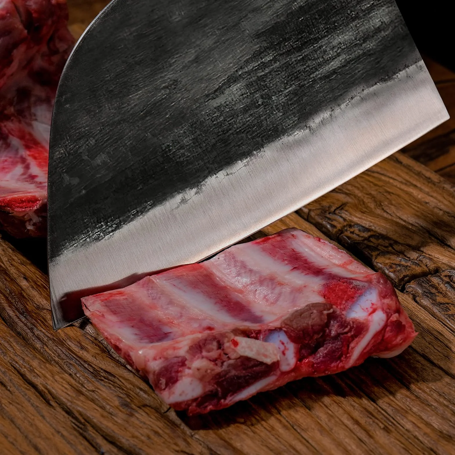 Chiński nóż szefa kuchni, nóż rzeźniczy, nóż do filetowania, nóż Santoku, nóż do mięsa, nóż uniwersalny, nóż kuchenny, nóż do siekania siekacza, ze skórzaną pochwą, nóż do mięsa