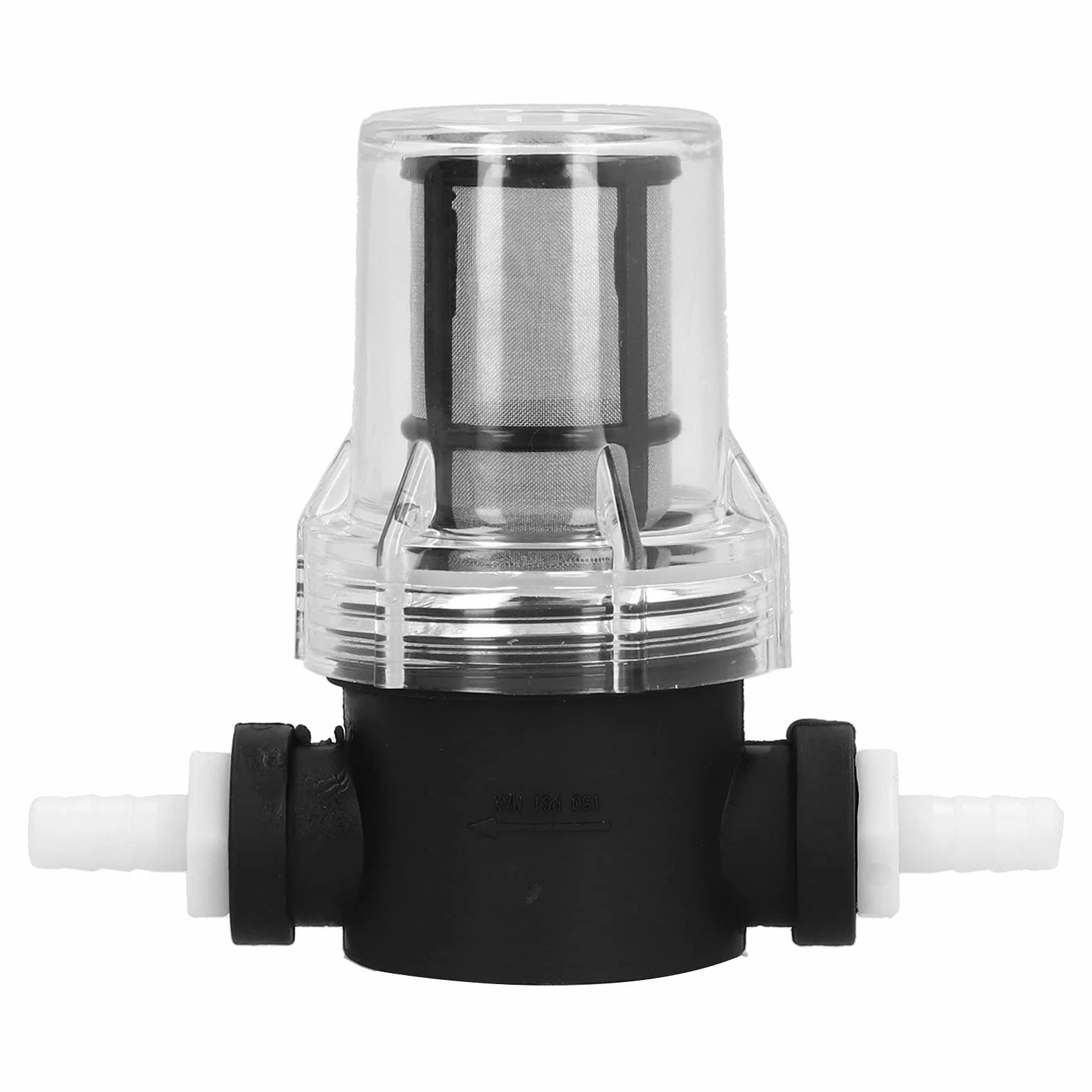 Filtr Siatkowy 3/8" z Króćcem Węża, Profesjonalny Filtr Siatkowy do Wody z Sitem 150 Mikronów / 100 Mesh, Plastikowy Filtr T-Sitko do Piwa 150 Psi do Domowego Warzenia, System Filtrowania Wody i Piwa