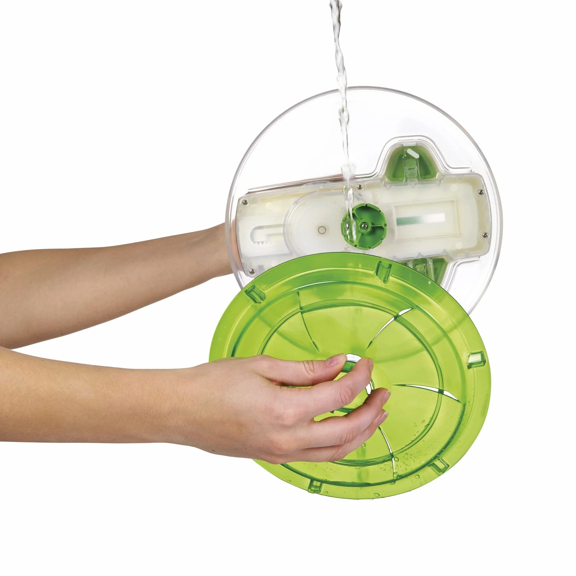 Zyliss E940015 Swift Dry wirówka do sałaty, mała, 3,5 l, tworzywo sztuczne, zielona, suszarka do sałatek, z funkcją Aquavent