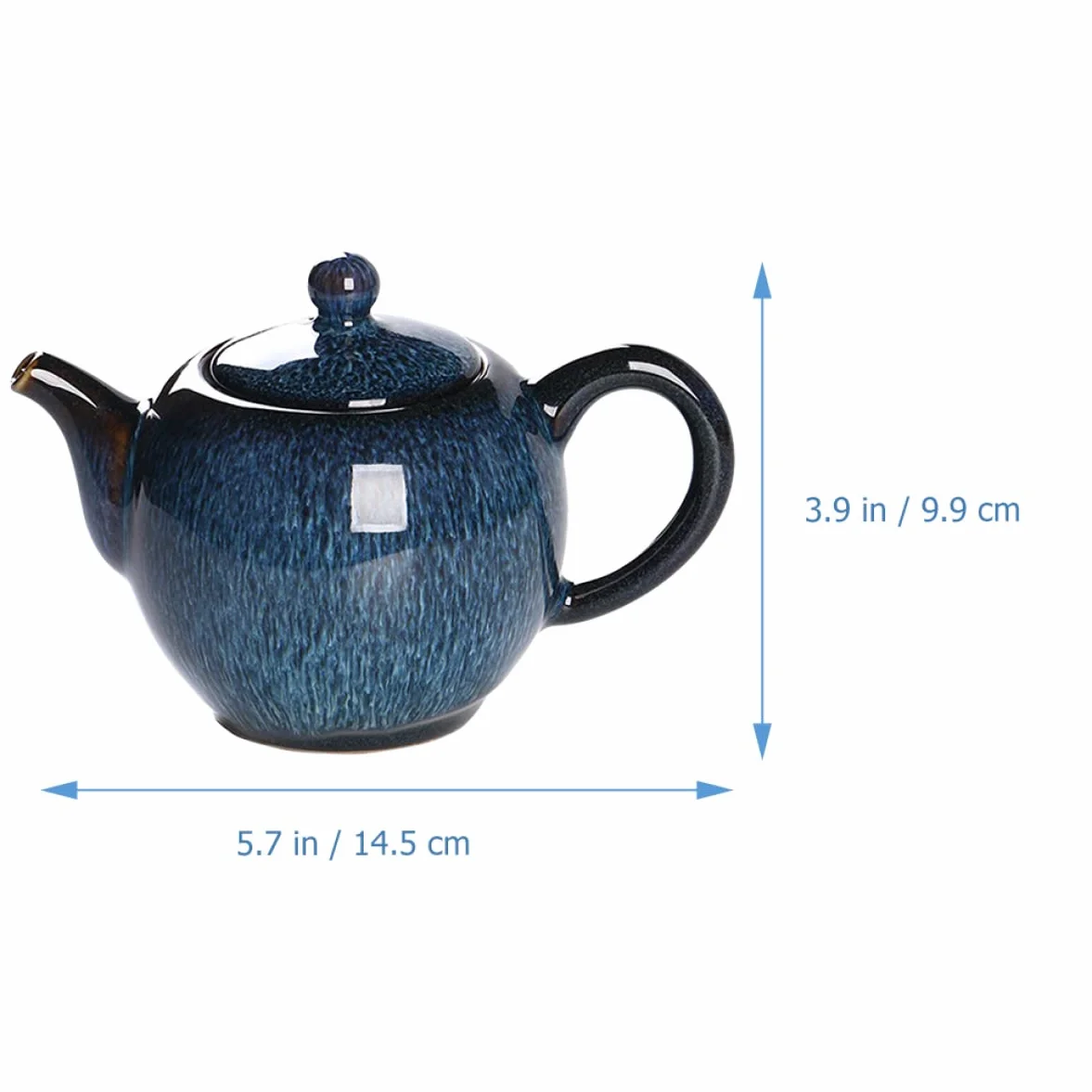 KICHOUSE Ceramic Teapot 300ml with Removable Stainless Steel Infuser for Loose Tea