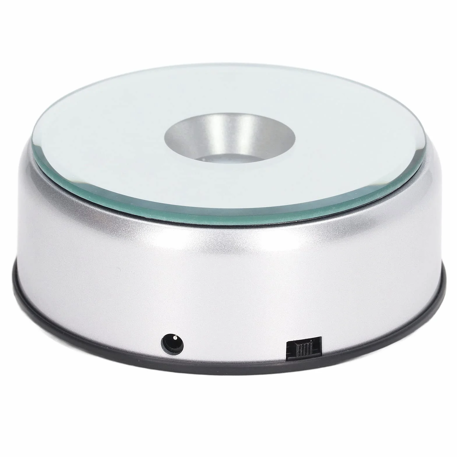 Obrotowy Stojak Ekspozycyjny, Obrotowy Gramofon z Automatycznym Wyciszeniem 360 Stopni, Podstawa Wyświetlacza LED do ładowania USB, Wirujący Wyświetlacz do Stojaków Kryształowych