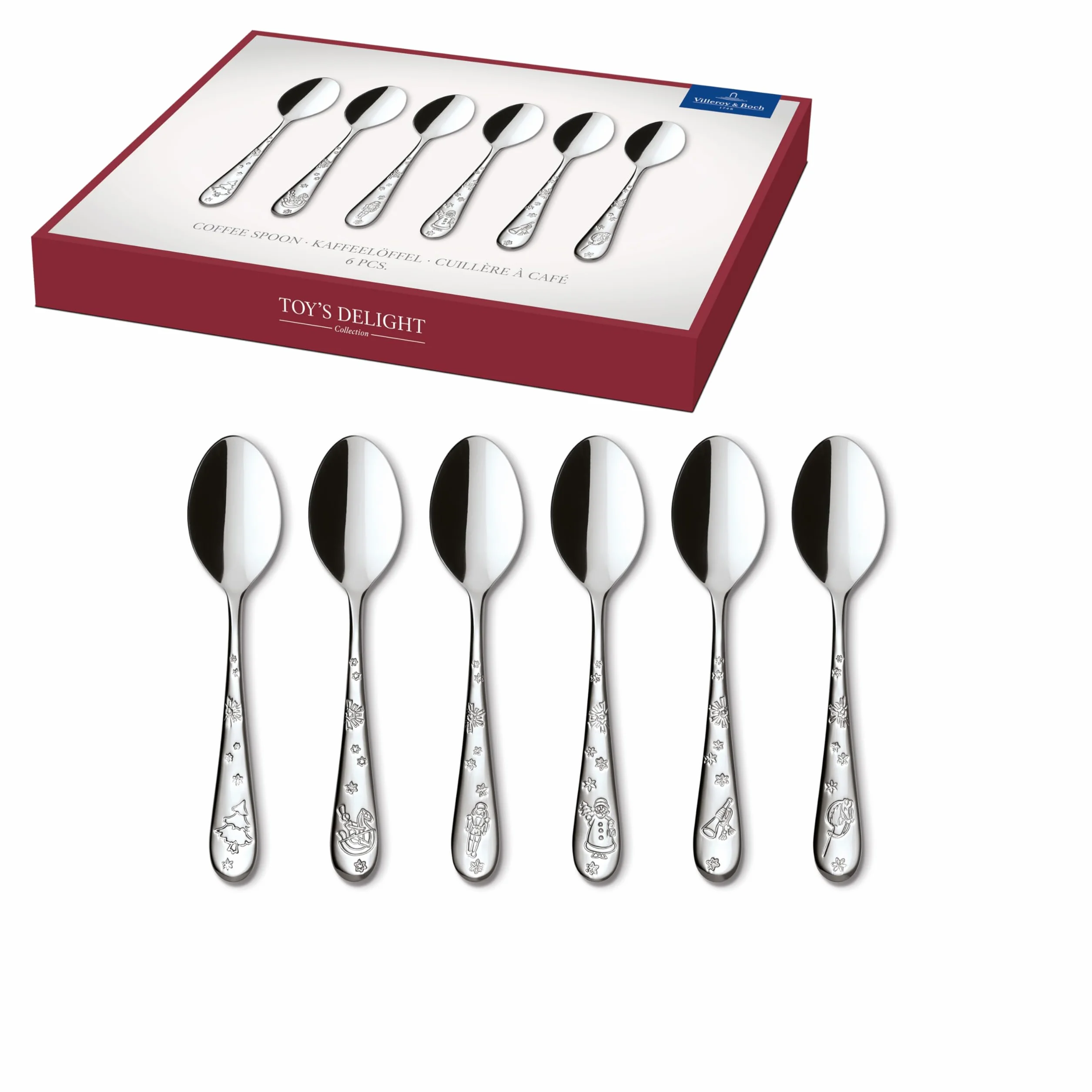 Villeroy & Boch – Toy's Delight zestaw łyżeczek do kawy dla 6 osób, 6 elementów, można myć w zmywarce, nierdzewny, zestaw sztućców, zestaw łyżeczek, zestaw sztućców ze stali nierdzewnej