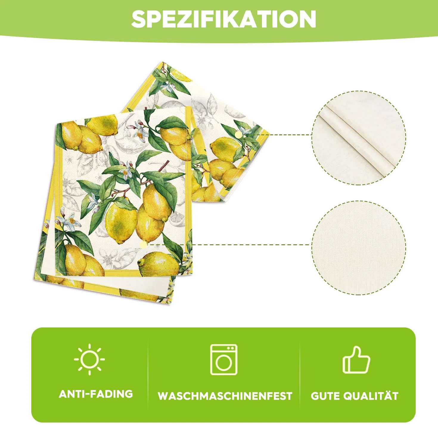 Artoid Mode Bieżnik na stół z cytrynami 40 x 140 cm zmywalny letni