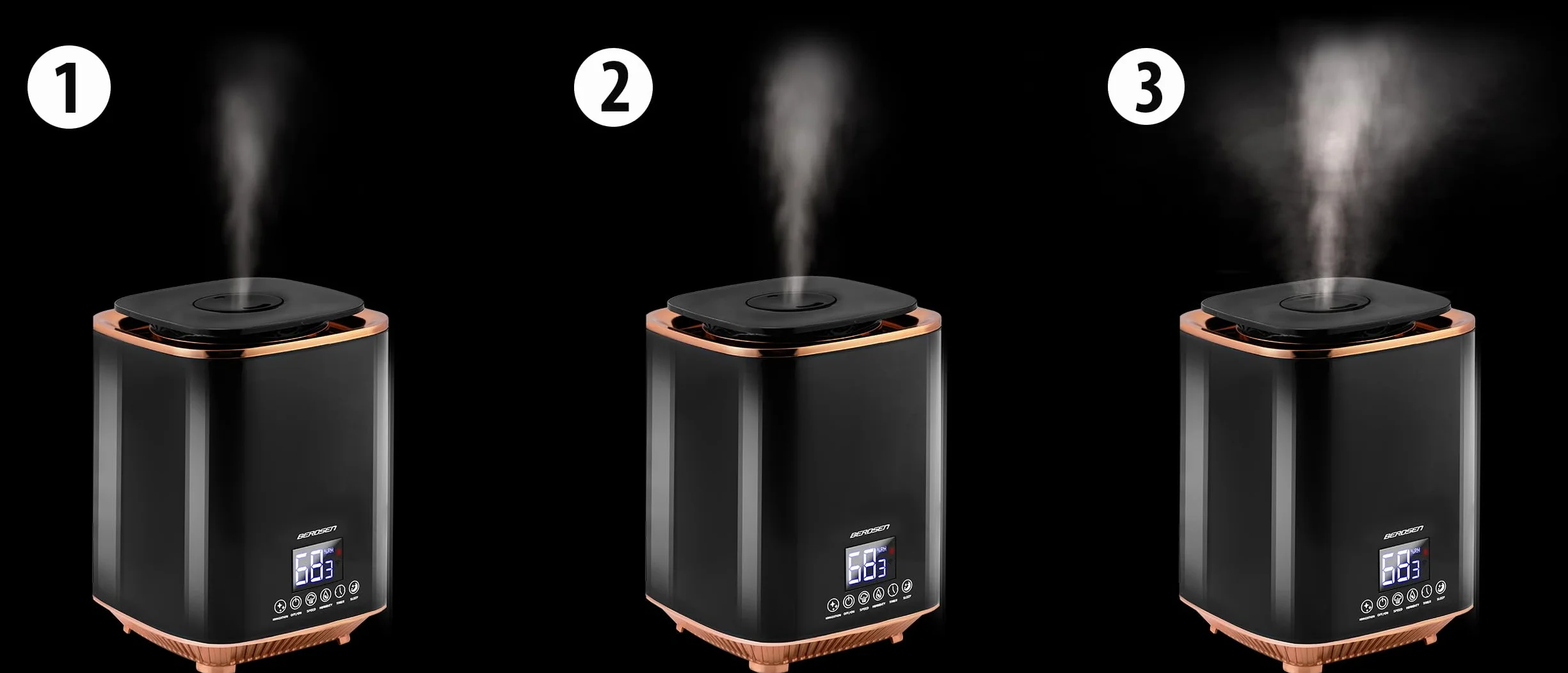 Berdsen Ultradźwiękowy nawilżacz powietrza z jonizatorem 2,6 l cichy