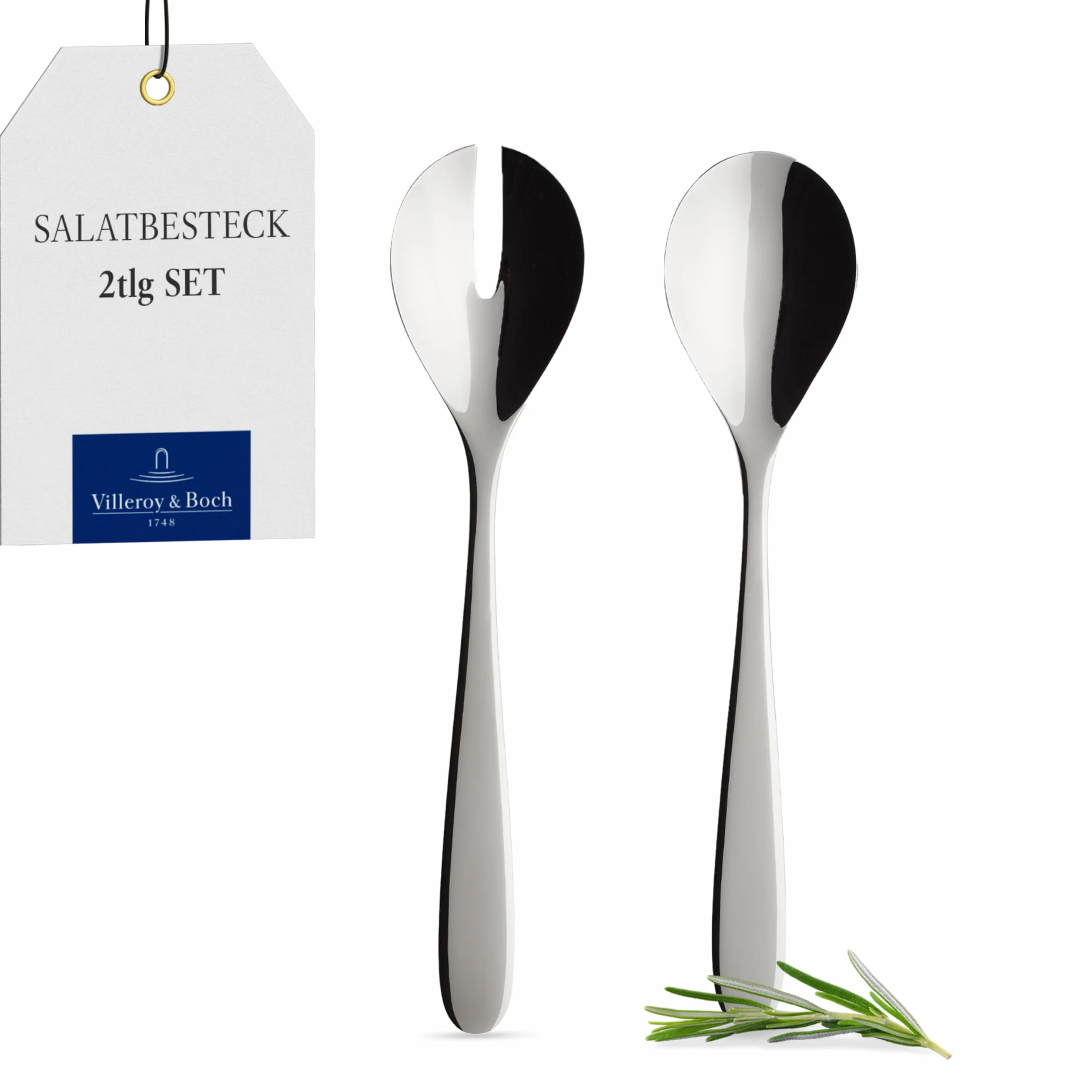 Villeroy & Boch 2-częściowe sztućce 250 mm, serwery do sałatek, stal nierdzewna