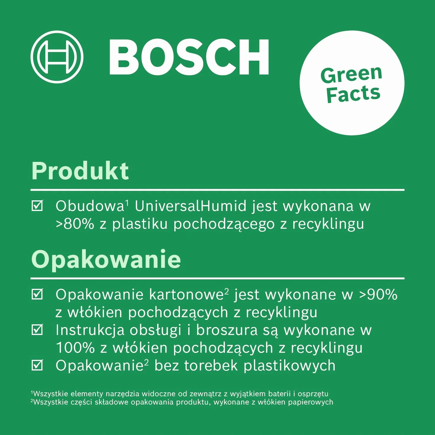 Bosch Wilgotnościomierz UniversalHumid (precyzyjny rezultat pracy dzięki wstępnemu wyborowi grupy drewna, trójkolorowej diodzie LED zapewniającej łatwą interpretację wyników, opakowanie karton E-Com)