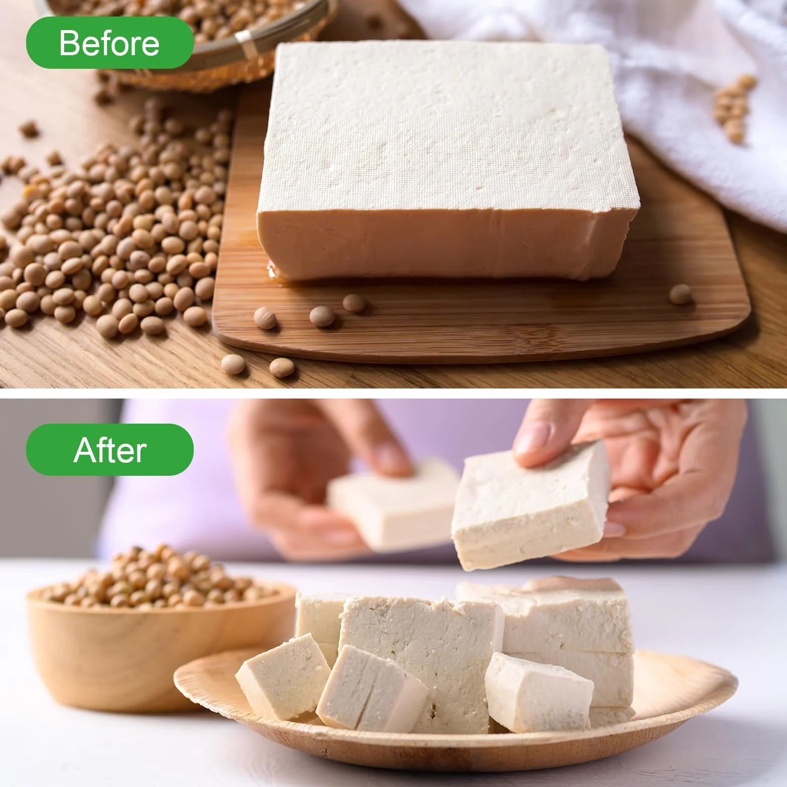 Tofu Press Kit, prasa do tofu do usuwania wody z tofu, poprawia smak tofu, tworzywo sztuczne klasy spożywczej