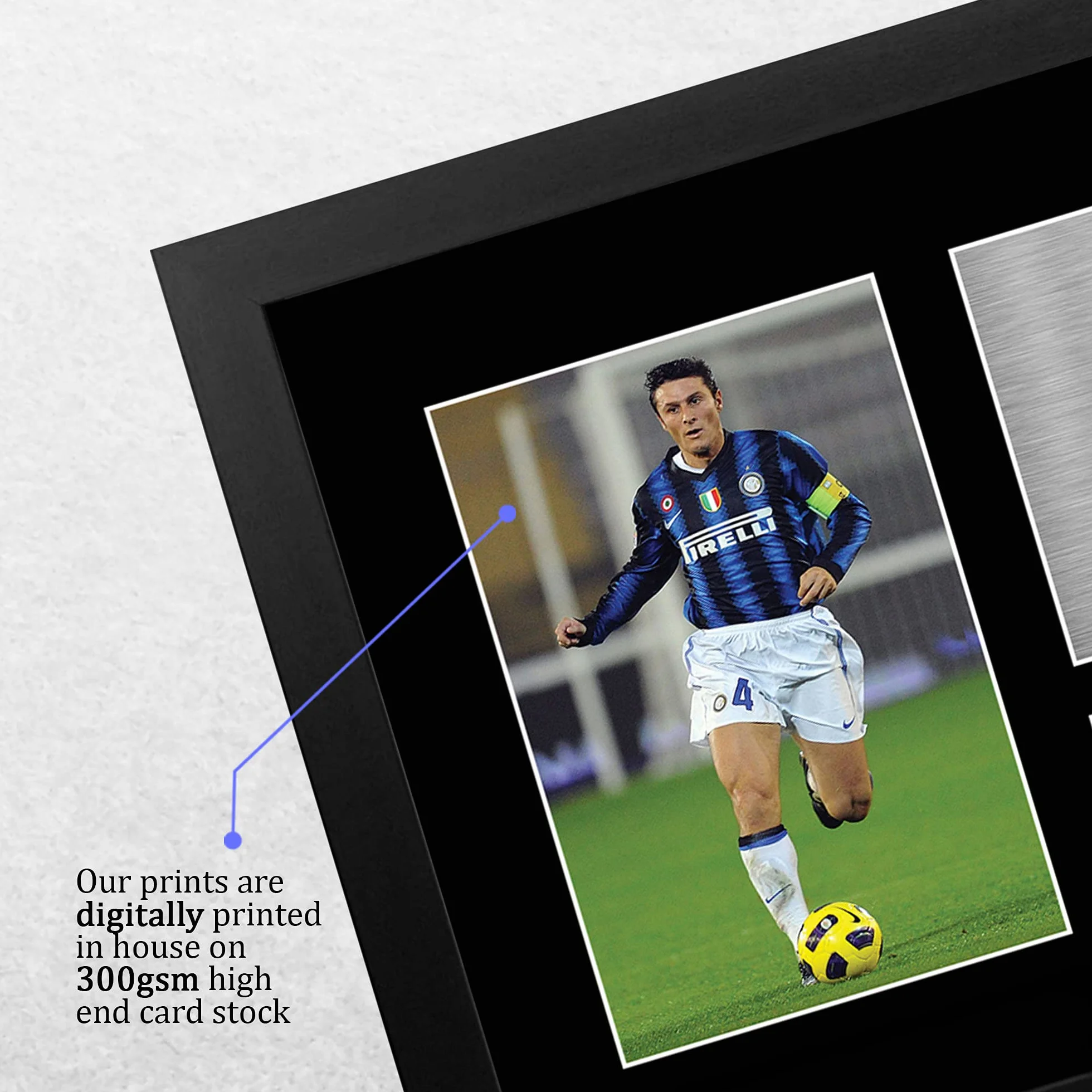 Javier Zanetti Inter Milan Gifts A4 oprawiony z nadrukiem podpisanym autografem