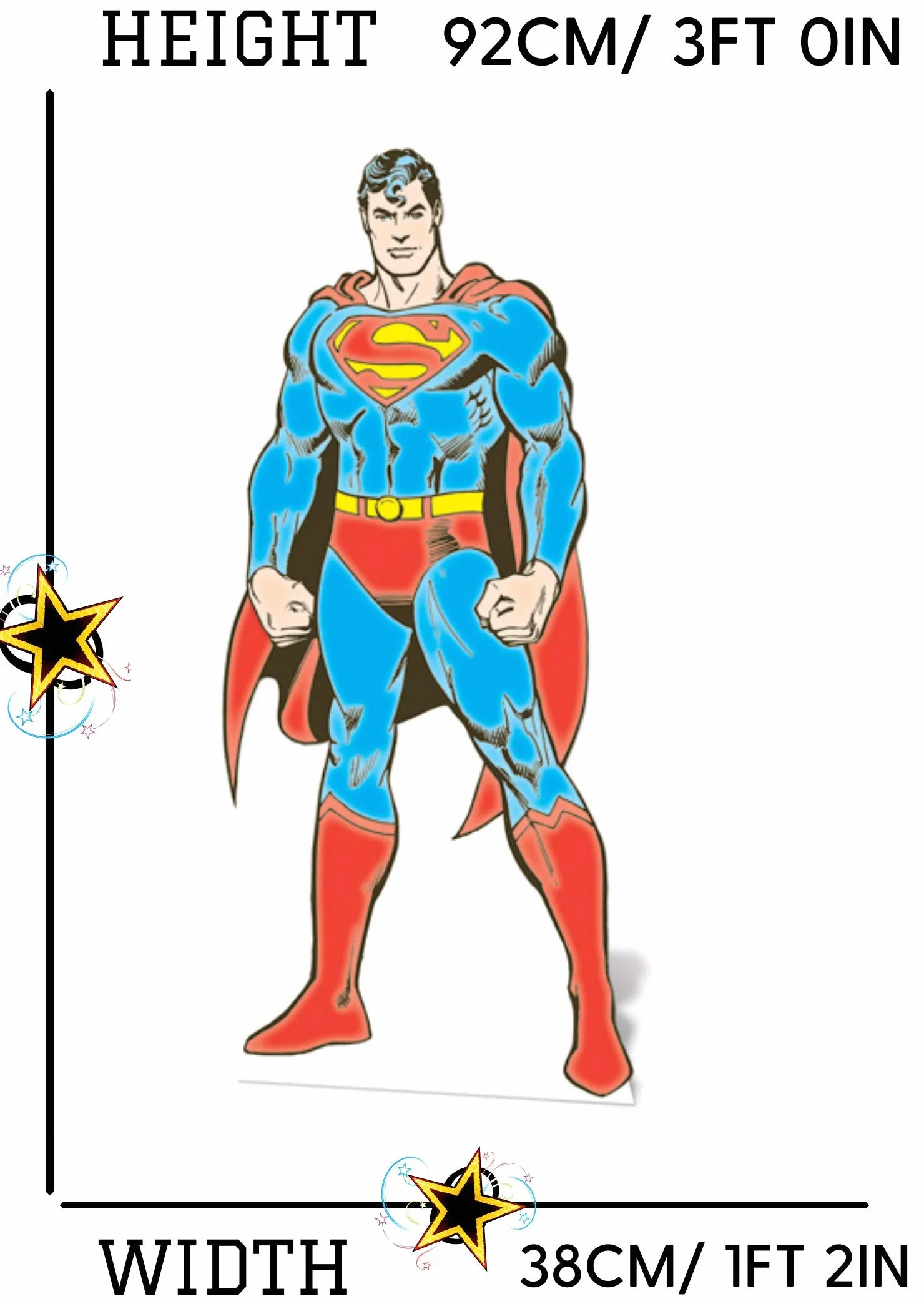 STAR CUTOUTS Ltd Superman DC karton 92 x 38 x 92 cm