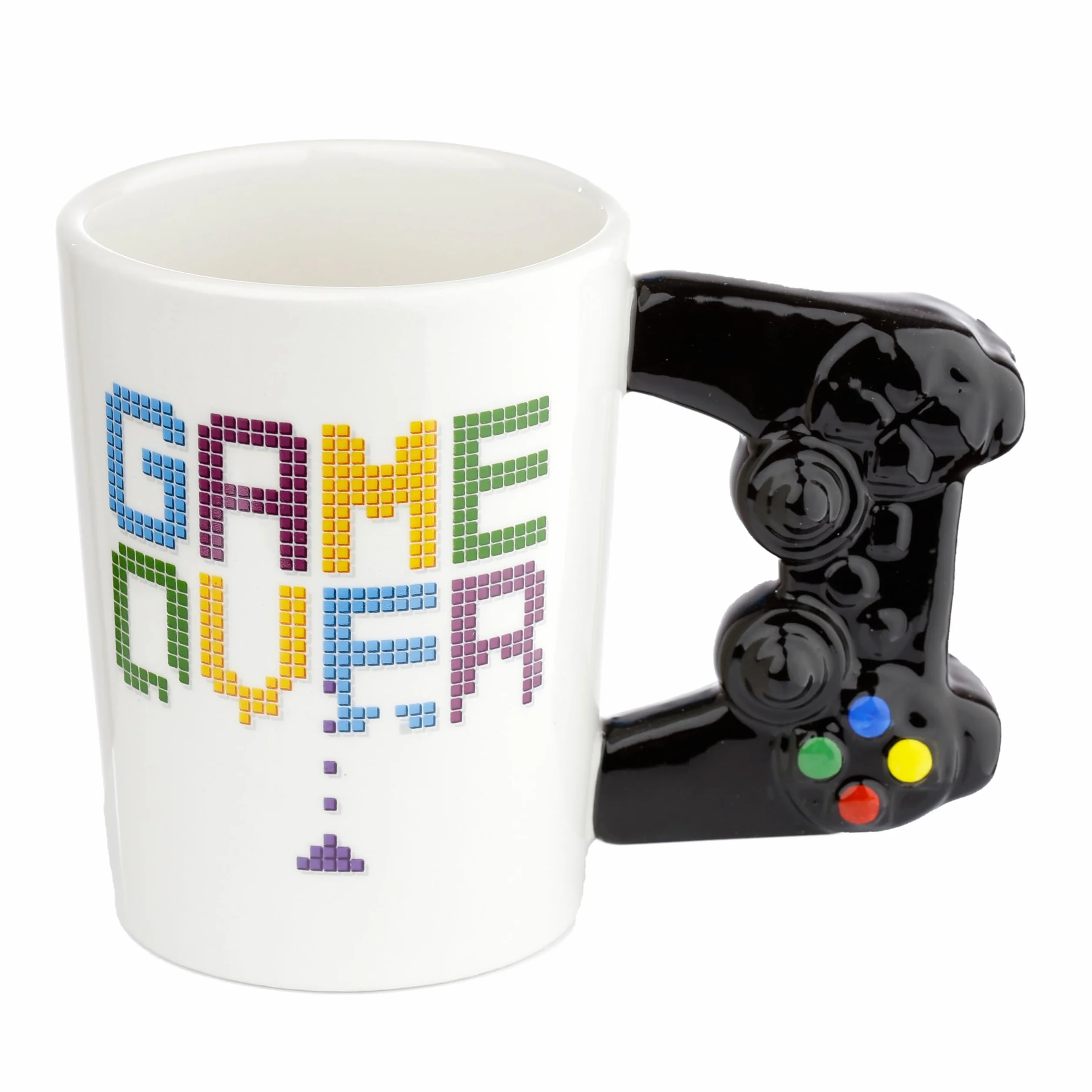 Puckator Kubek z Uchwytem Kontrolera Gier, Ceramiczny, Biały