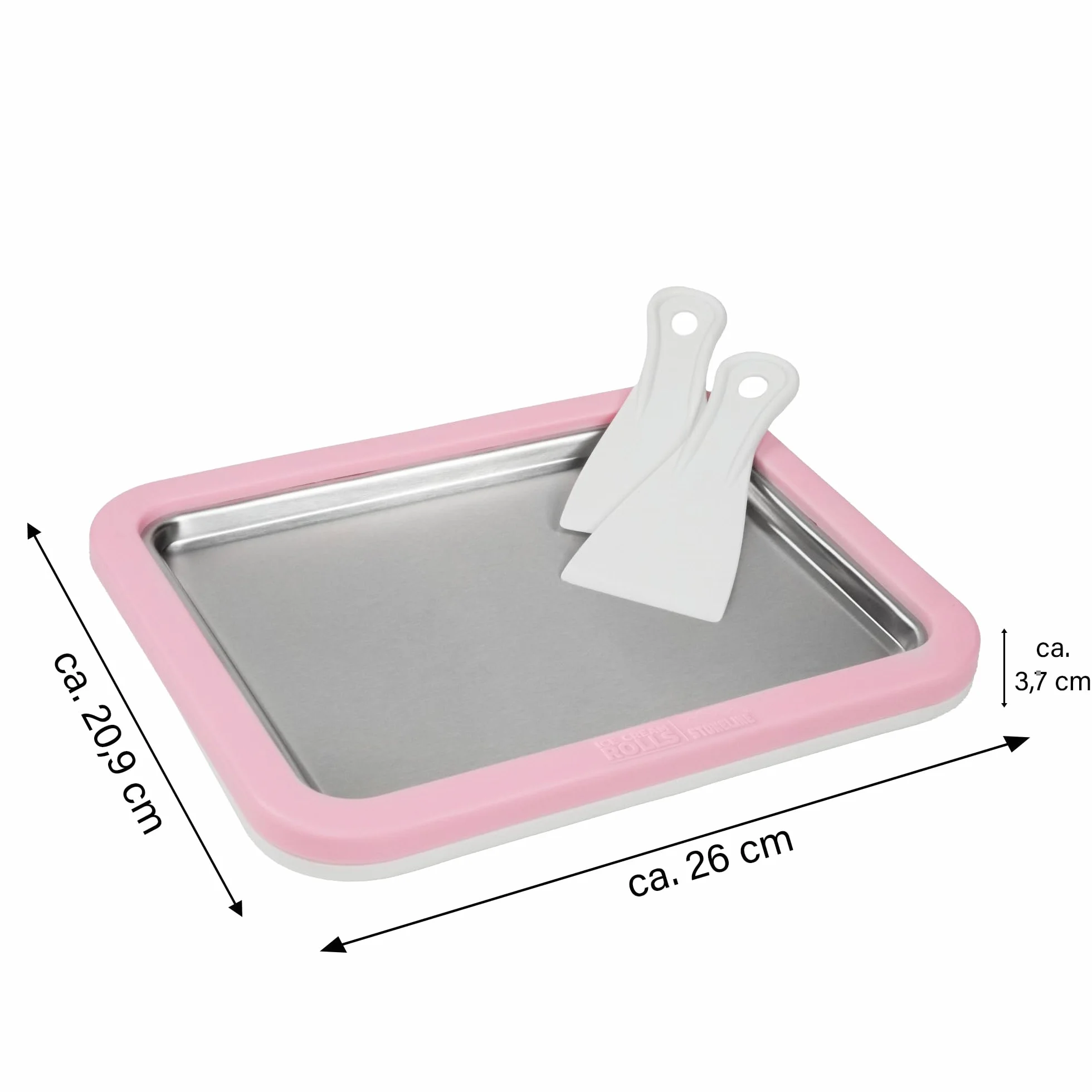 Różowy Ice Cream Rolls Maker Eisflat do Domowej Roboty