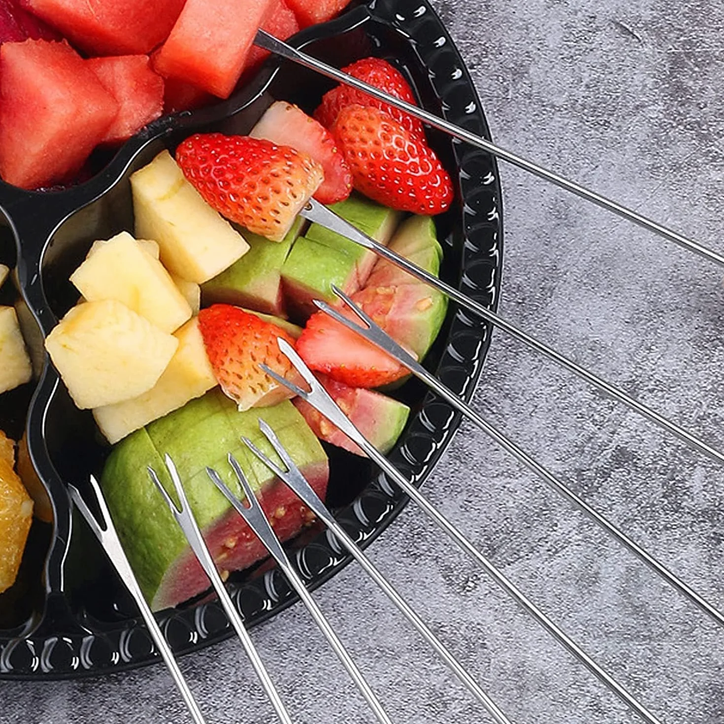 LATRAT 12-częściowy zestaw widelców do sera, widelec do fondue, widelec do fondue, widelec do sera z odpornym na wysokie temperatury uchwytem do sera, czekolady, fondue, pieczeni, marshmallows