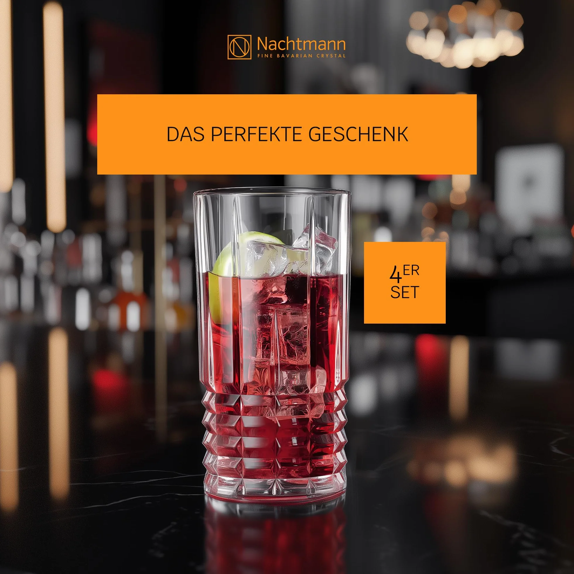 Spiegelau & Nachtmann 4-częściowy zestaw long drinków szkło kryształowe 445 ml Highland