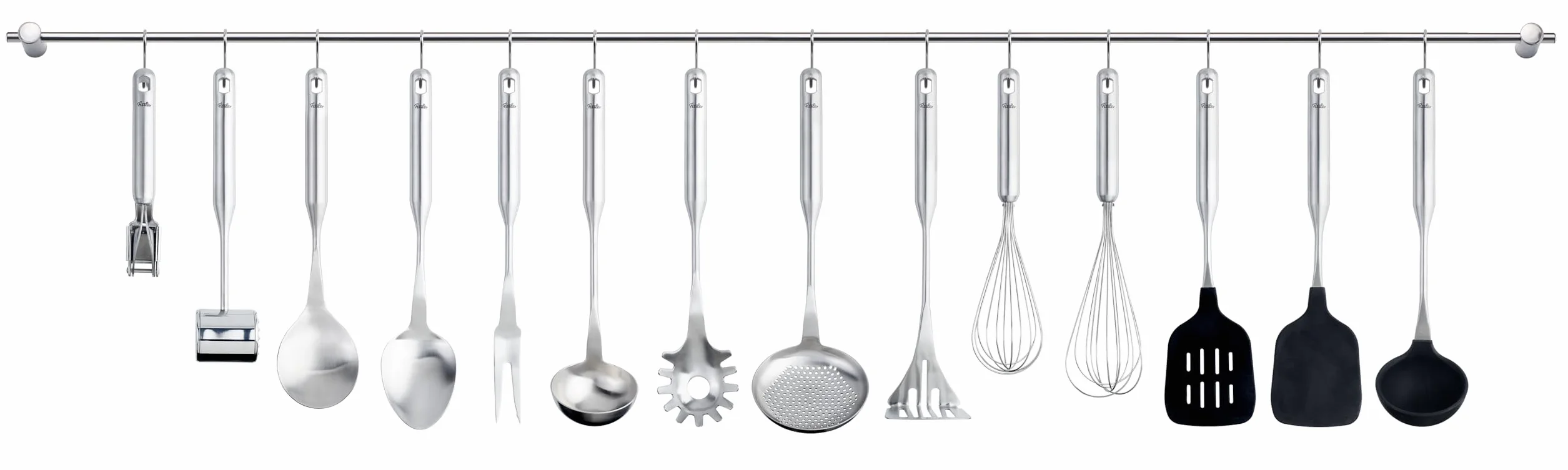 Fissler Essential/łyżka do sosu ze stali nierdzewnej (33,5 cm) do sosów, chochla, chochla do zupy, z oczkiem do zawieszania, nadaje się do mycia w zmywarce