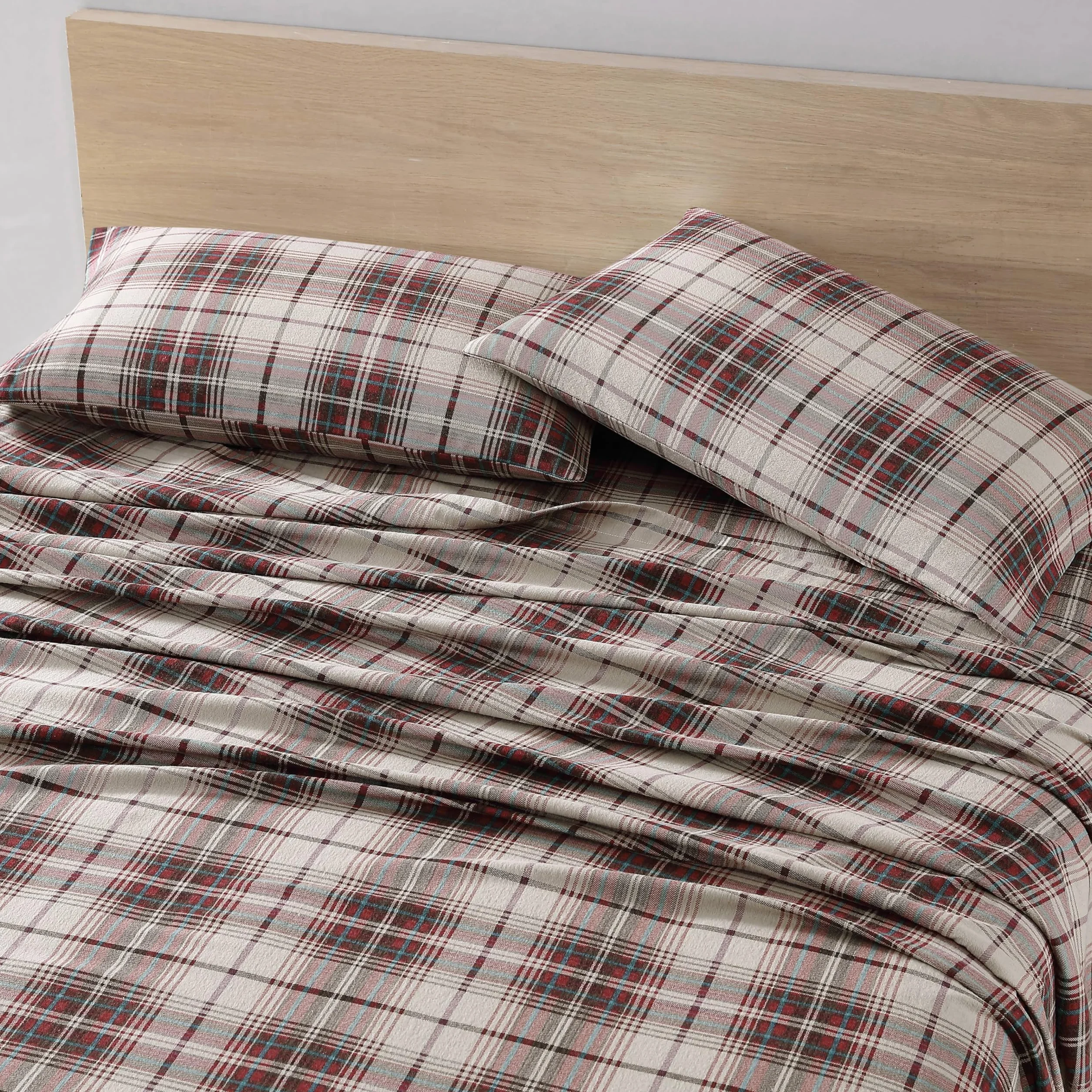 Eddie Bauer Pościel flanelowa bawełniana Queen Montlake Plaid