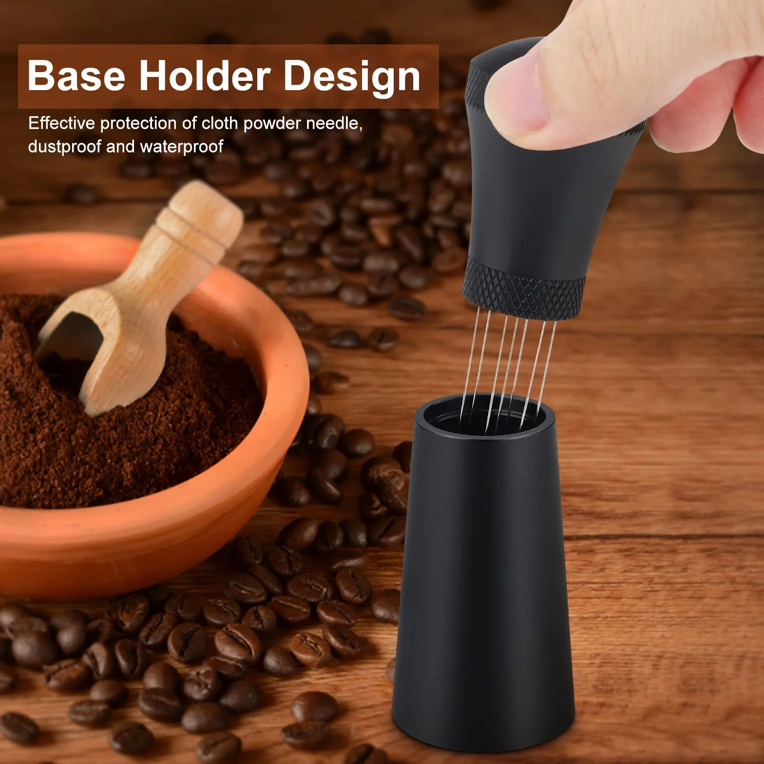 WDT Tool igła do espresso z 7 cienkimi igłami, tamper do kawy, akcesoria do kawy