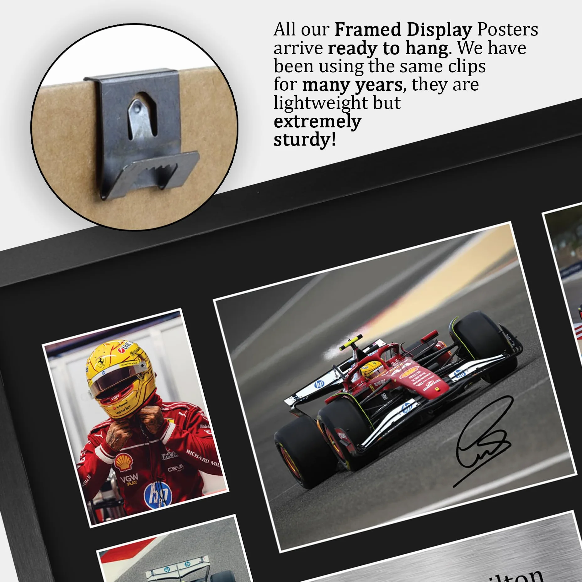 HWC Trading Lewis Hamilton Ferrari Podpisane Zdjęcie Z Autografem A3 Oprawione F1