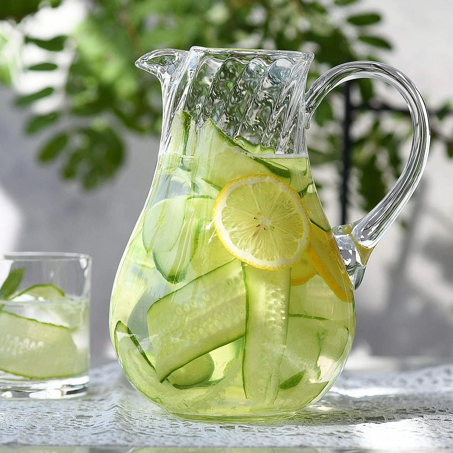 KROSNO Szklany Dzbanek do Wody 1600 Ml Romance Szkło Kryształowe