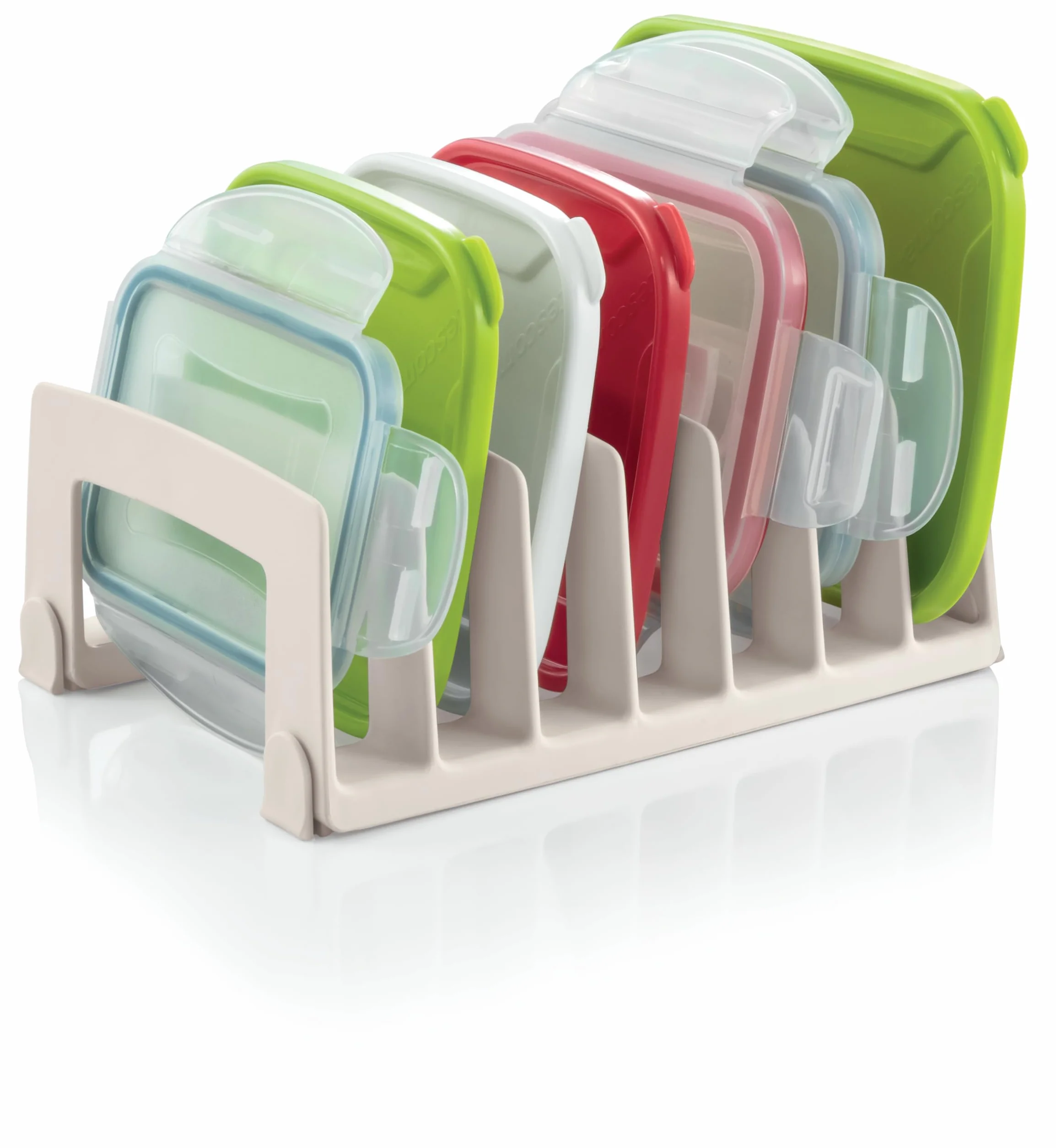 Tescoma SOPORTE PARA TAPAS DE PLASTICO Flexispace, biały