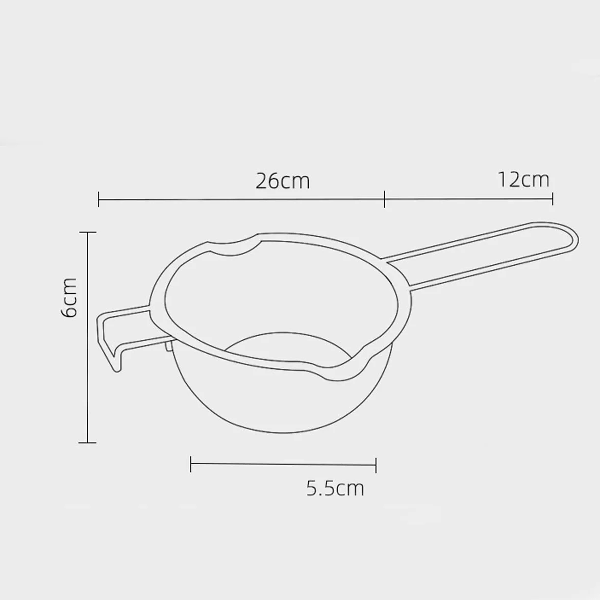 Garnek do wytapiania wody 400 ml – podwójny kocioł ze stali nierdzewnej do topienia czekolady