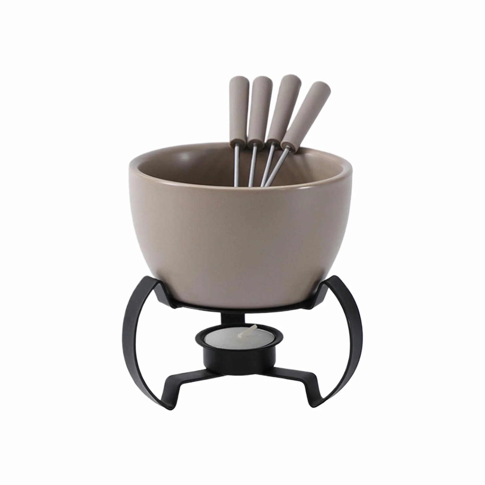 Kubek do fondue Ceramiczny, 450 ml, nadaje się do mycia w zmywarce, słodki kubek do fondue do topienia sera, masła, deseru, kremu, domu, kuchni, biura, na imprezę, kemping, piknik, urodziny, Boże