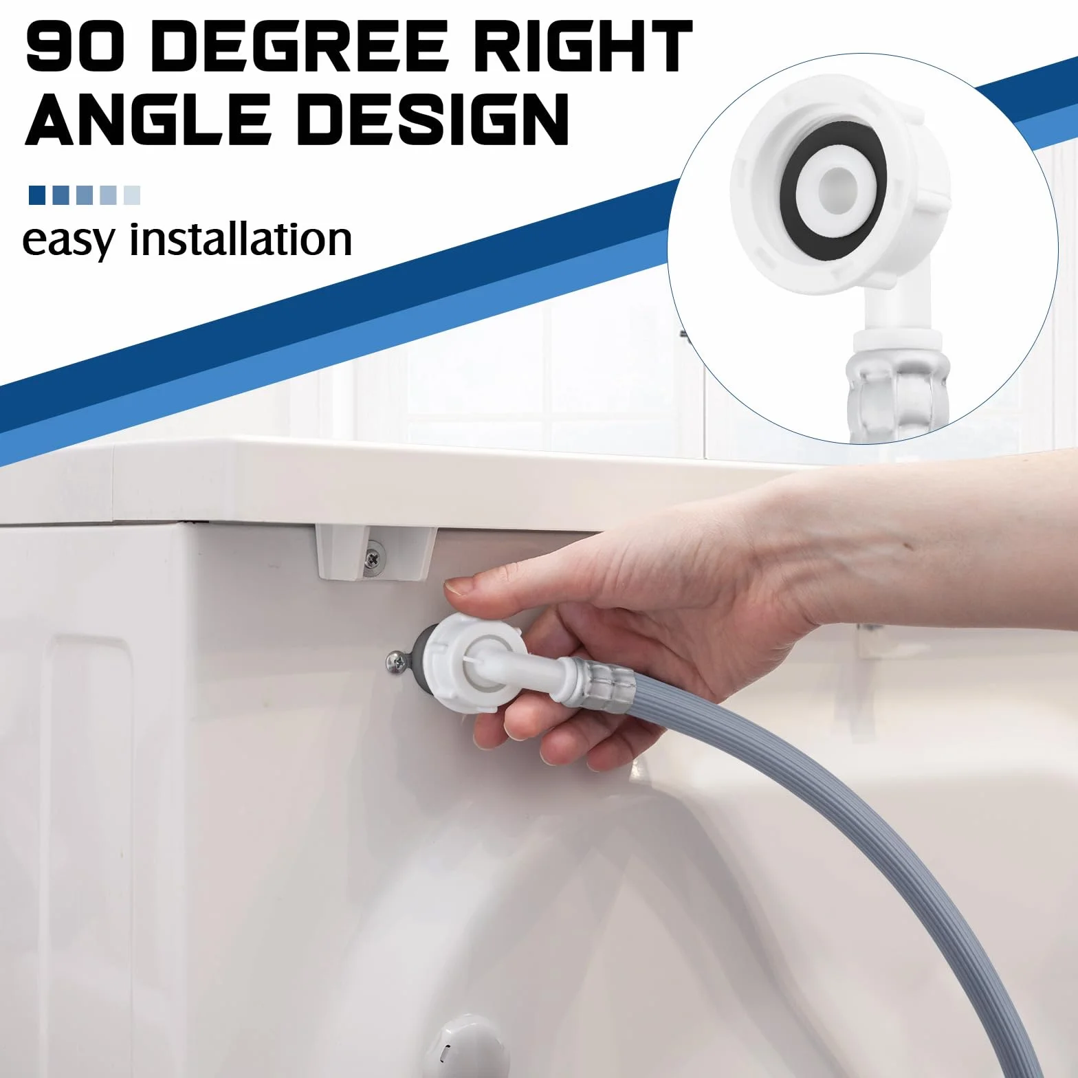 twoonto Washing Machine Inlet spodnie do pralek, wąż dopływowy 1 m, uniwersalny wąż dopływowy do pralek i zmywarek, wąż doprowadzający wodę 3/4 cala